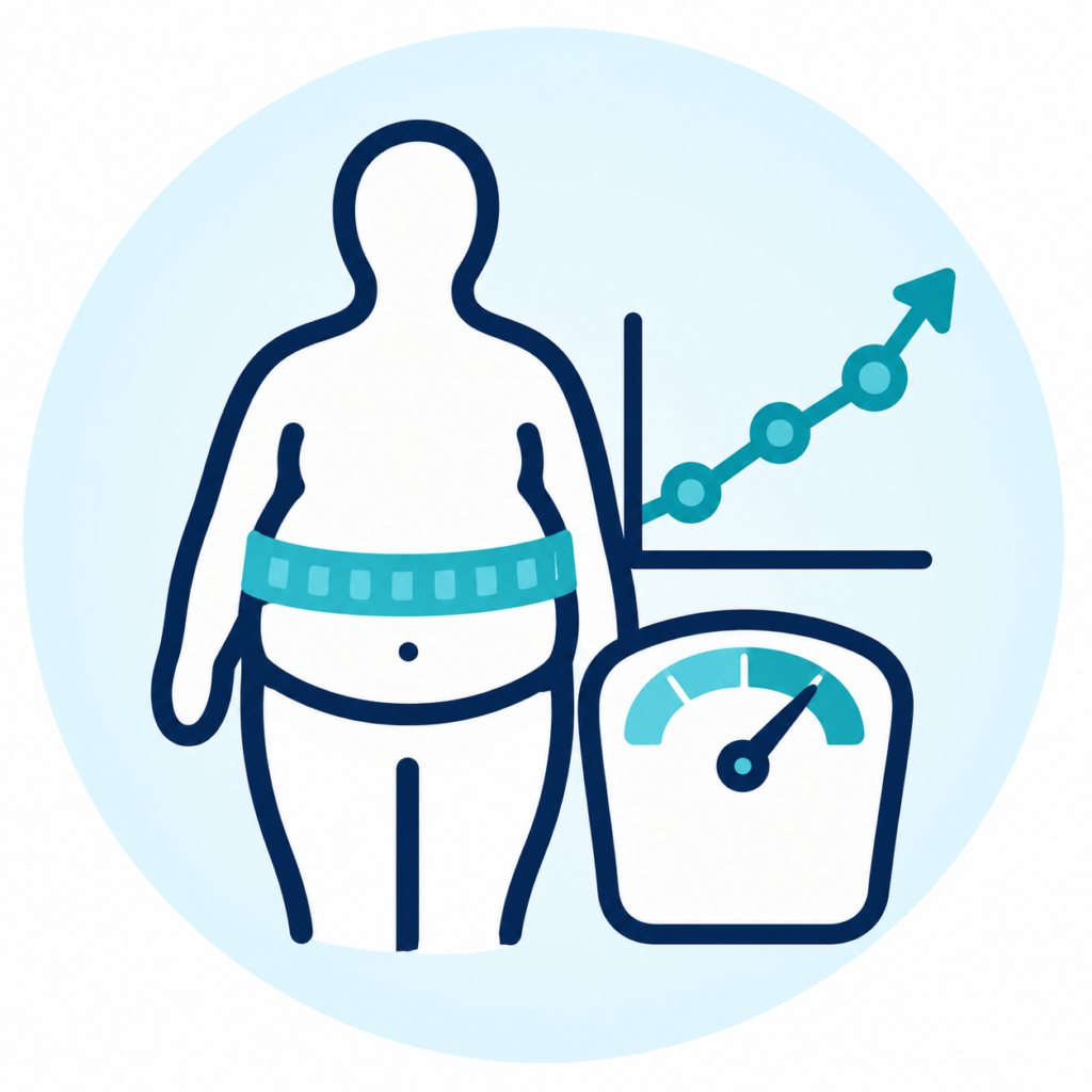 Illustration de l’évaluation de l’IMC et de l’histoire pondérale avant une chirurgie bariatrique