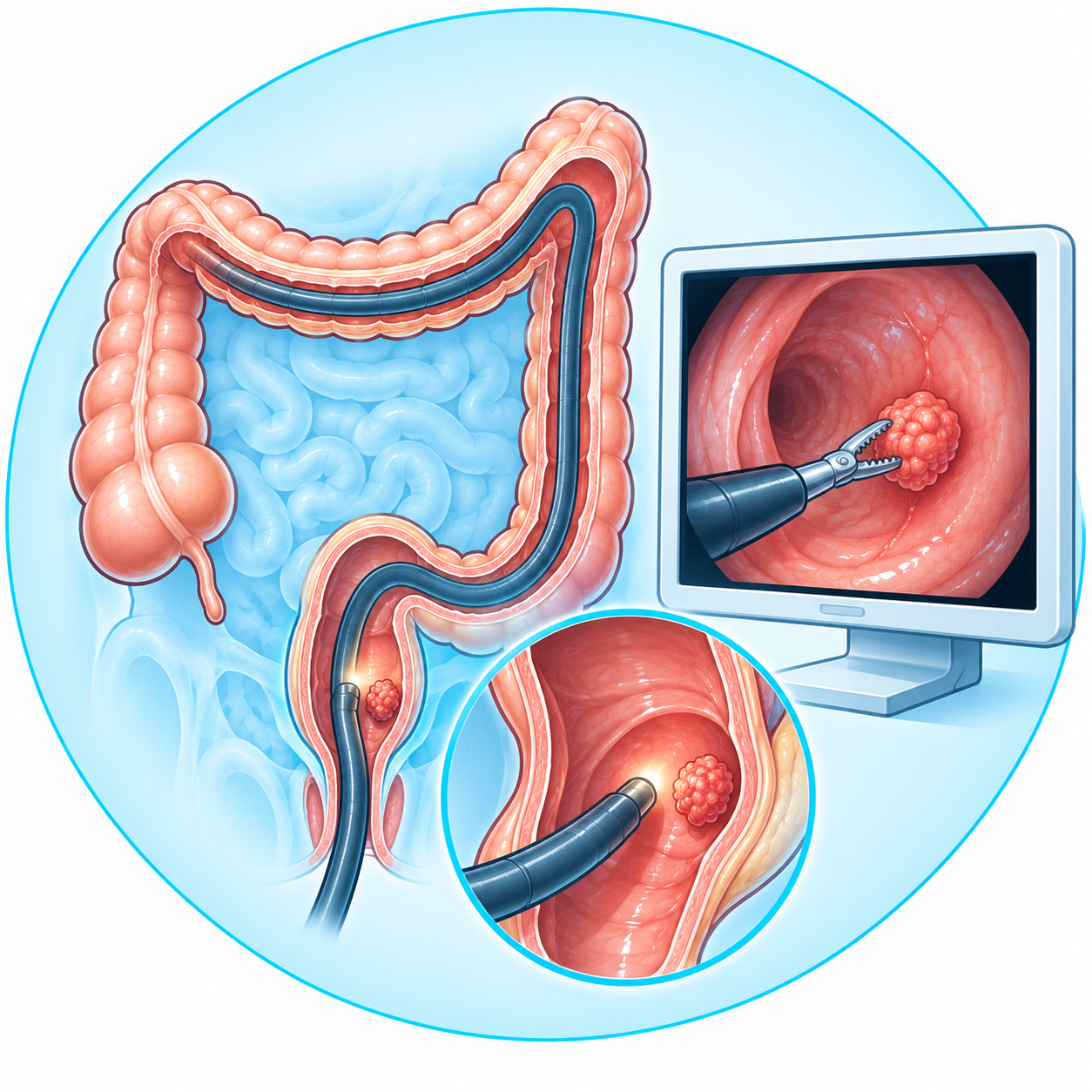Cancer du rectum Illustration d