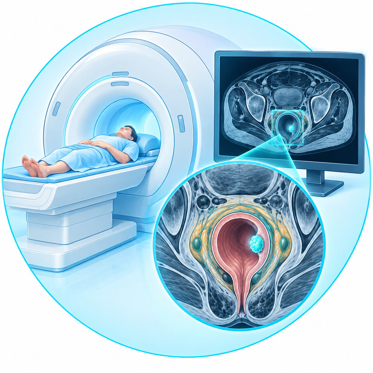 Cancer du rectum Illustration de l