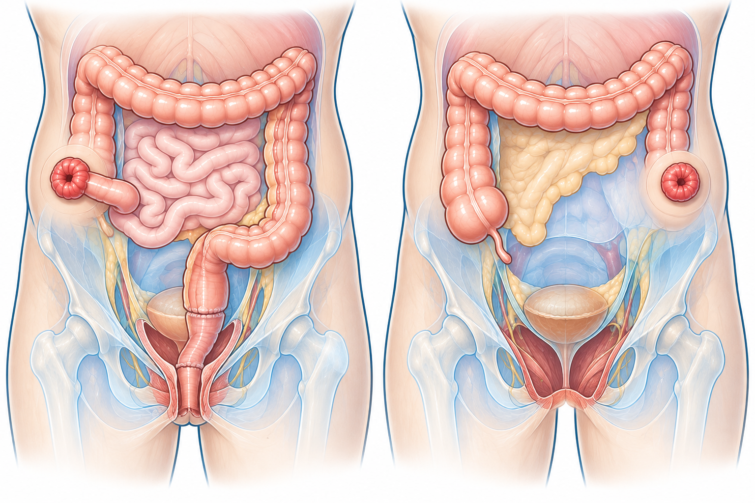 Cancer du rectum Illustration d